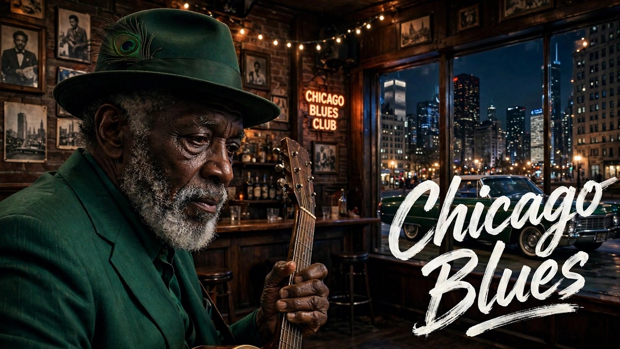 Blue Night Lounge 🎸 Midnight Chicago Blues for Late Night Listening