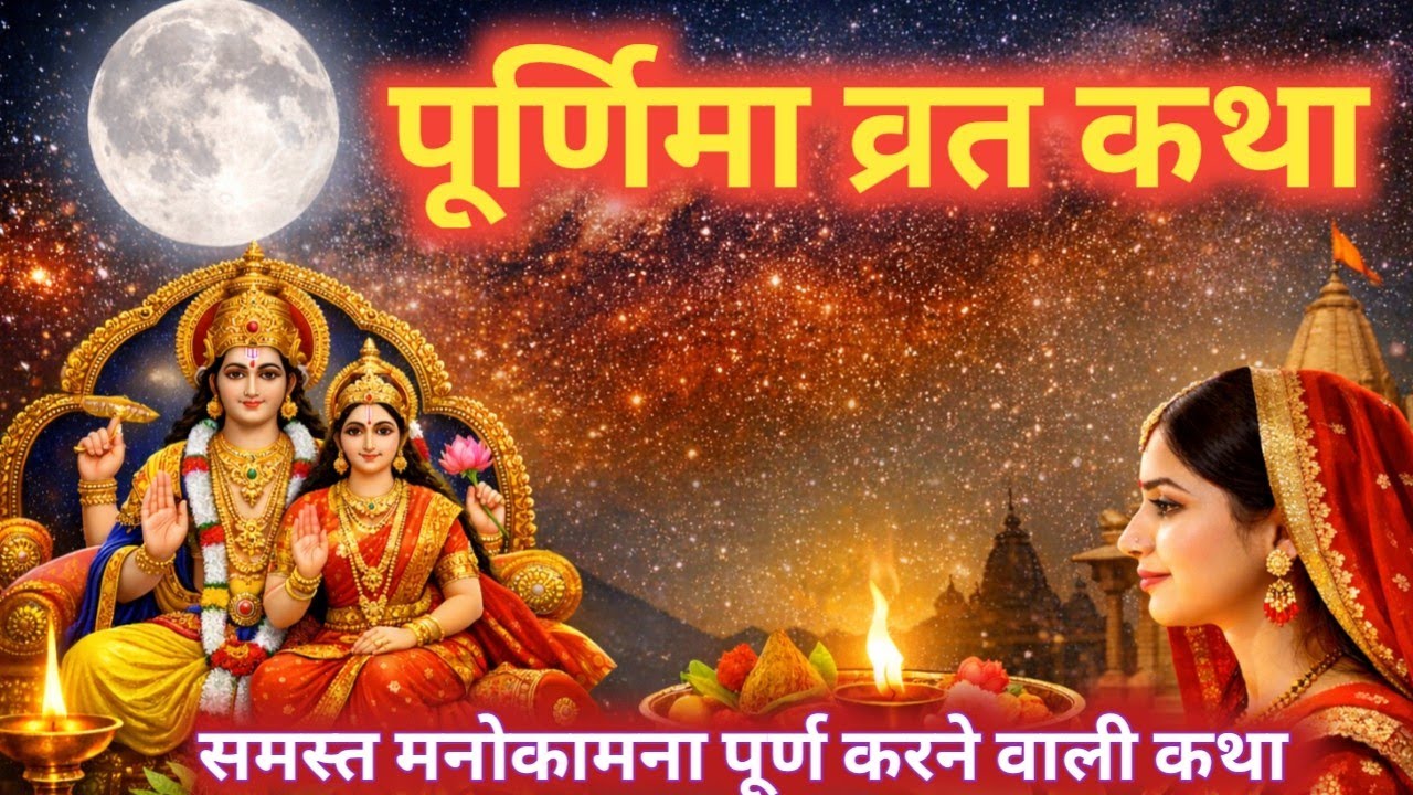 पूर्णिमा व्रत कथा | Purnima Vrat Katha | मनोकामना पूर्ण करने वाली कथा | पूजा विधि व महत्व