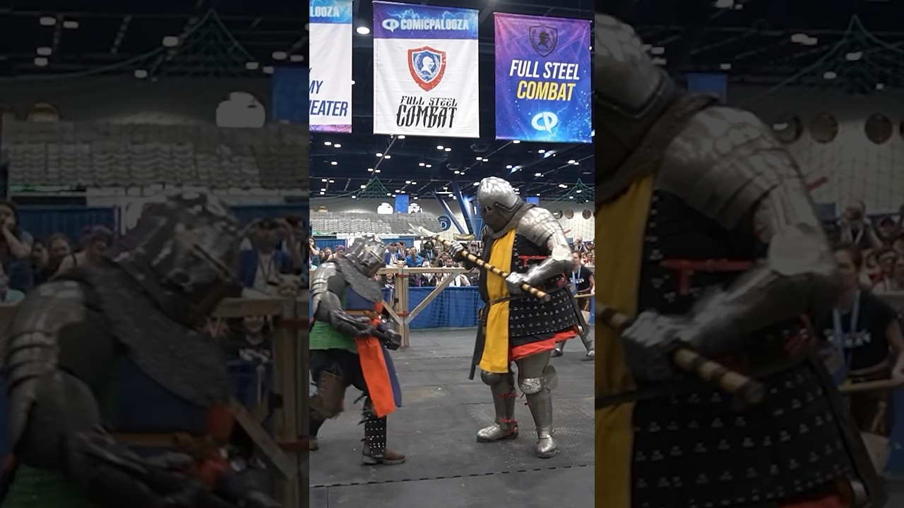 5&rsquo;6&rdquo; Sir Gimli vs 7&rsquo;1&rdquo; Sir Gregor MELEE DUEL #armoredcombat #knights #medievalcombat #buhurt