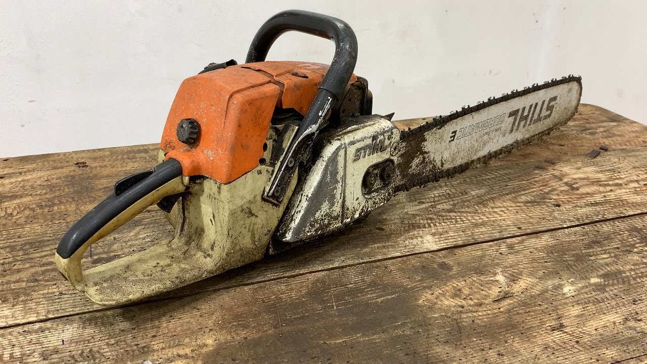 Restoring The Rusty Old STHL Gasoline Chainsaw // Restoring The MS 381 2 Stroke Gasoline Saw