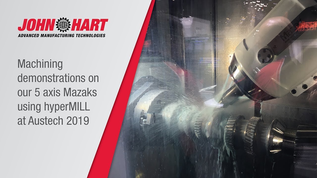 Machining demonstrations on our 5 axis Mazaks using hyperMILL at Austech 2019