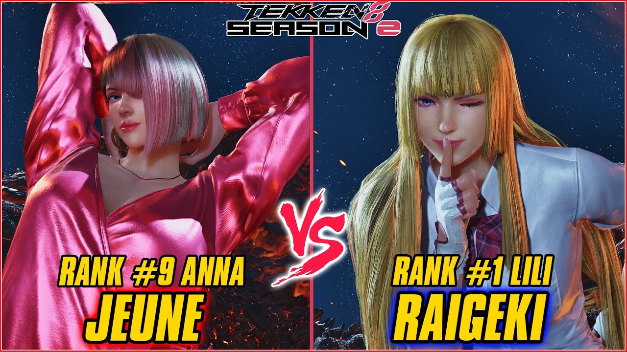TEKKEN 8 | JEUNE (RANK #9 ANNA) vs RAIGEKI (RANK #1 LILI) | TEKKEN 8 HIGH LEVEL GAMEPLAY
