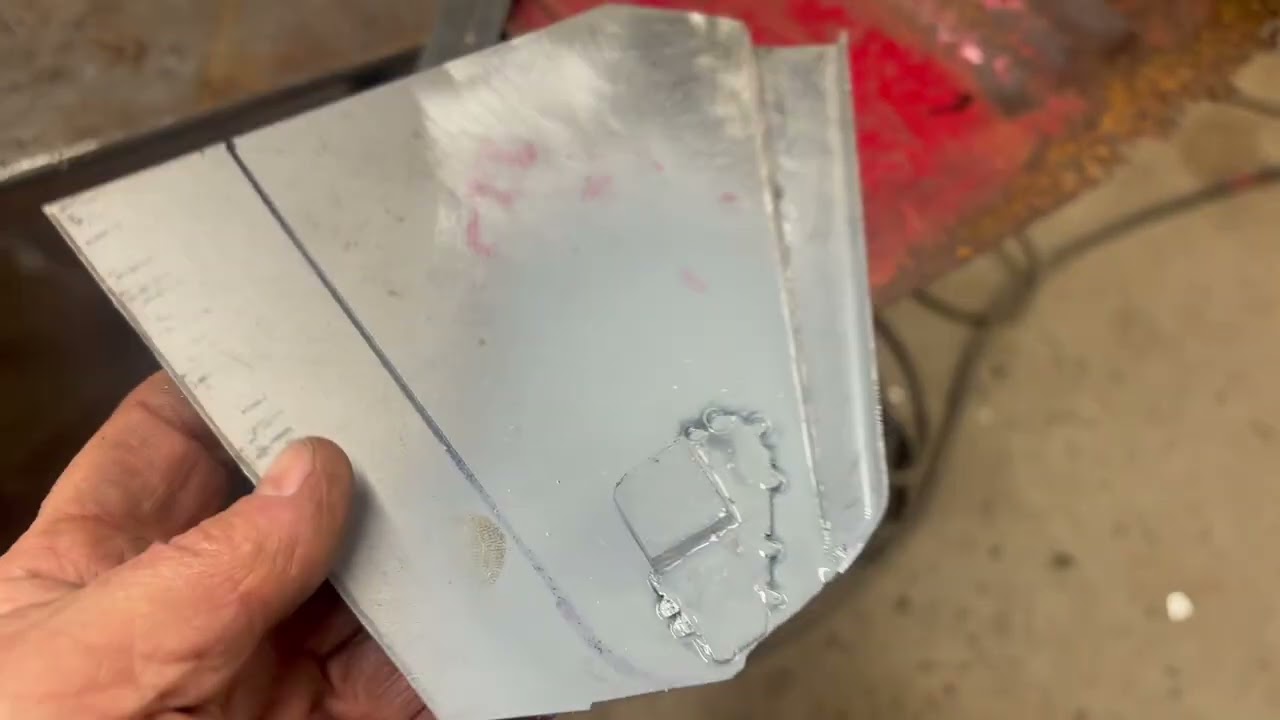 International B250 bonnet welding in patches
