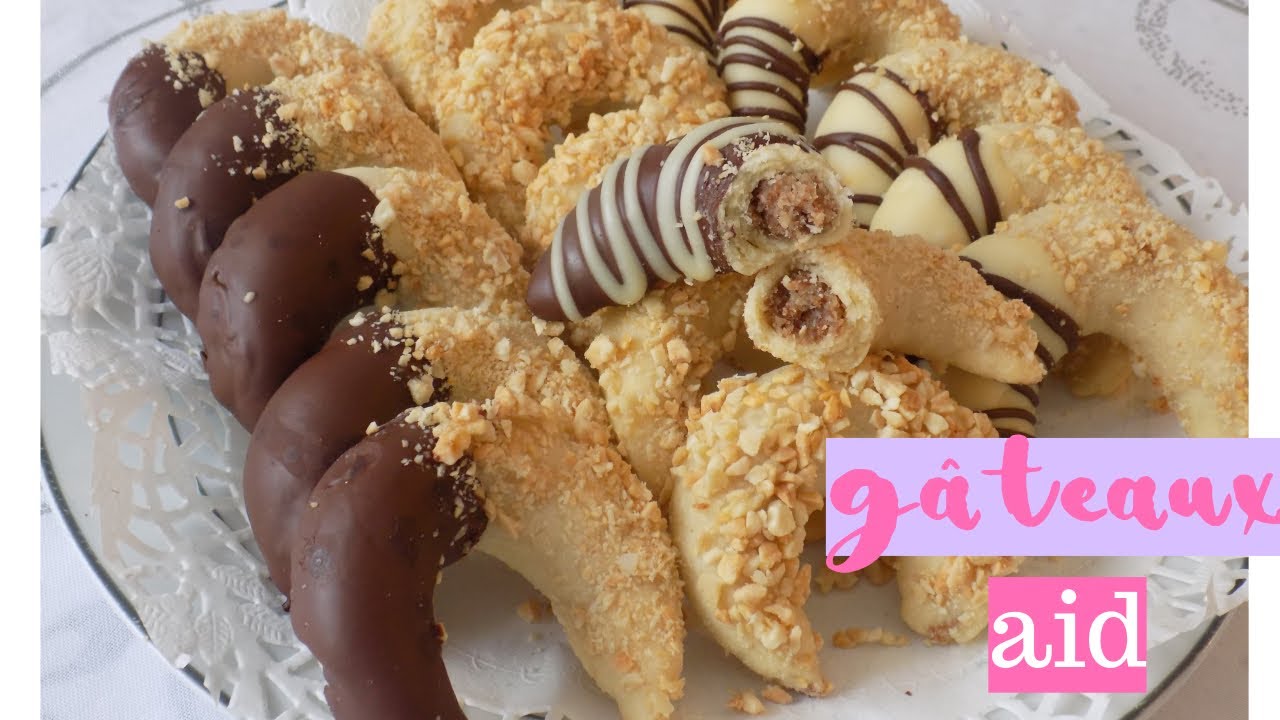 GÄTEAU  AID 2024 RECETTE version corne de Gazelle FARCIS AMANDES