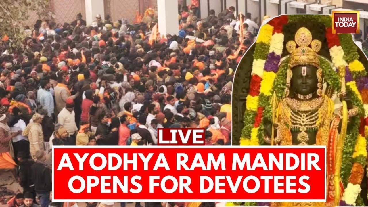 Ayodhya Ram Mandir Darshan Live: Huge Crowd Outside Ram Mandir Breaks Police Barricades |Ram Temple