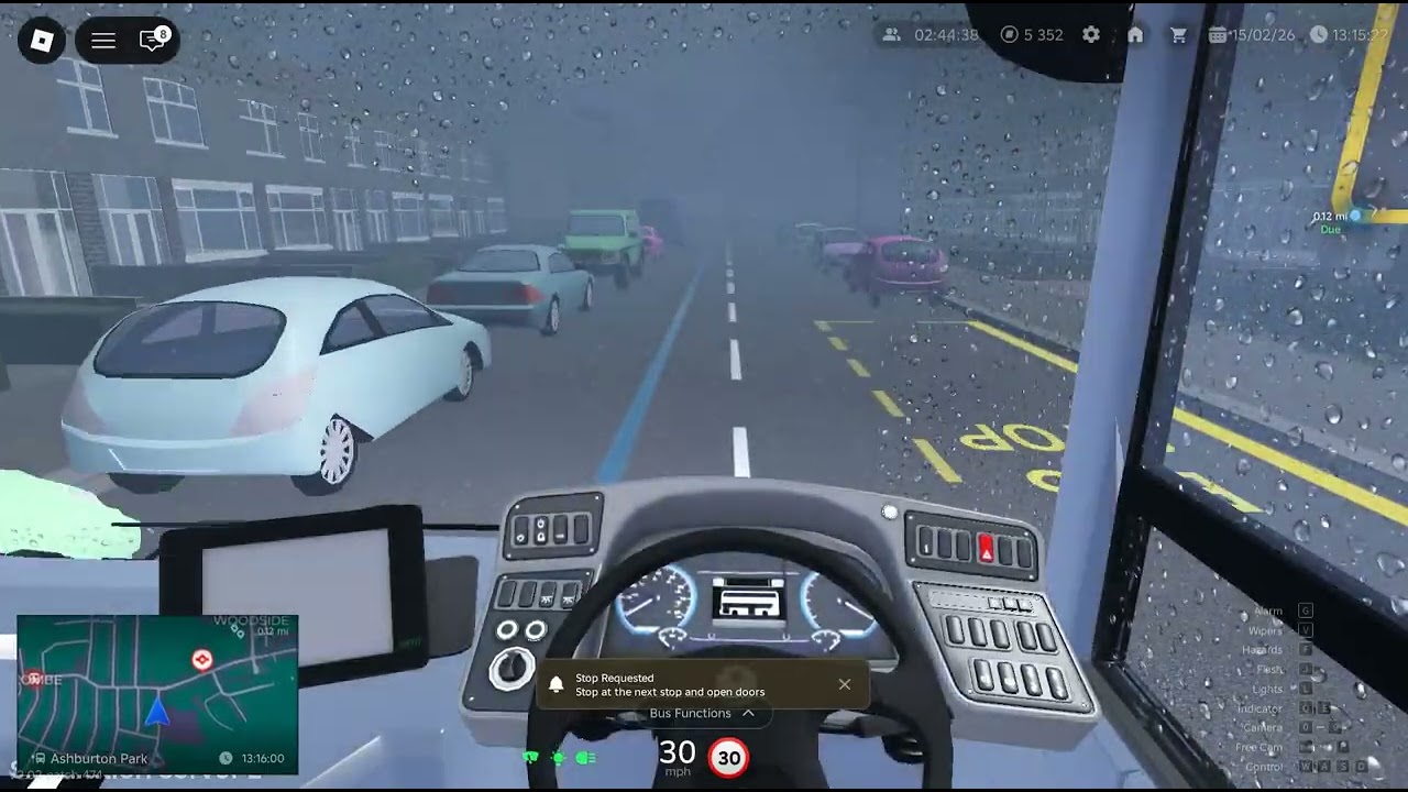 foggy and rainy day in Croydon today, route TR1, and I crashed my bus