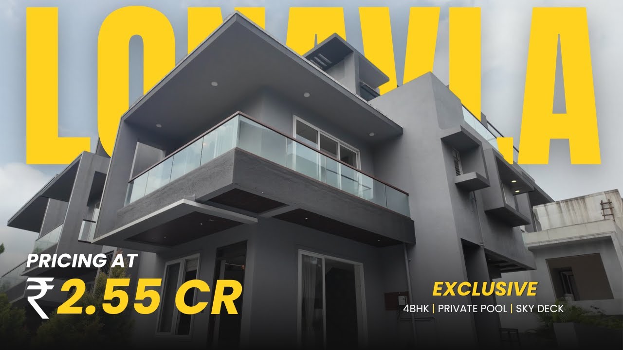 ₹2.55 Cr | 4BHK Villa for Sale in Lonavala | Gated Community Villa with Private Garden & LuxDesign
