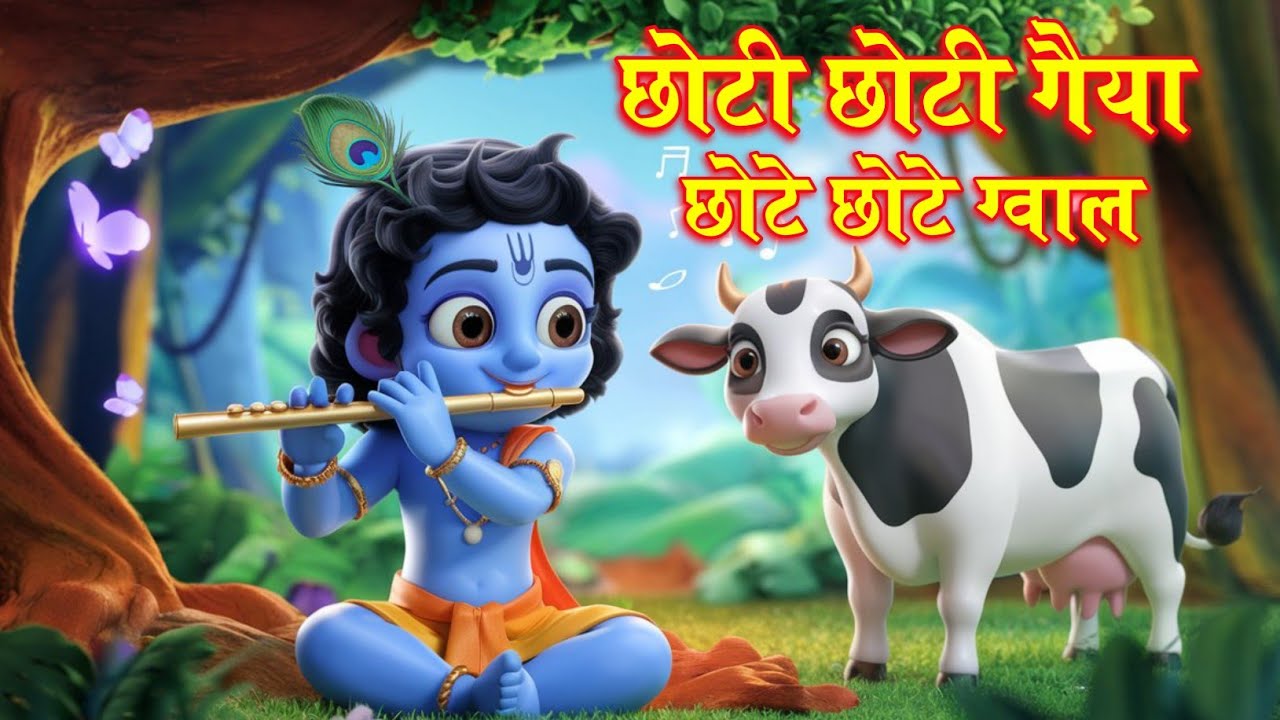 Little Krishna Songs l छोटी छोटी गैया छोटे छोटे ग्वाल l Krishna Bhajan l Krishna Song #krishnaa
