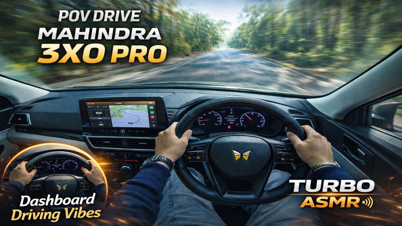 2026 Mahindra XUV 3XO PRO 🚗| 1.2L Turbo 109.96 BHP ✅ Pure ASMR 🎧| POV Drive ❌ 2025 #90s Sounds