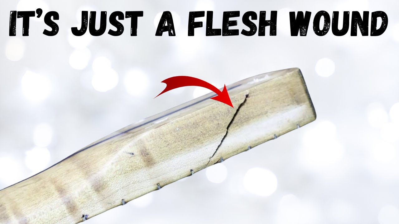 Cracked Maple guitar neck restoration
