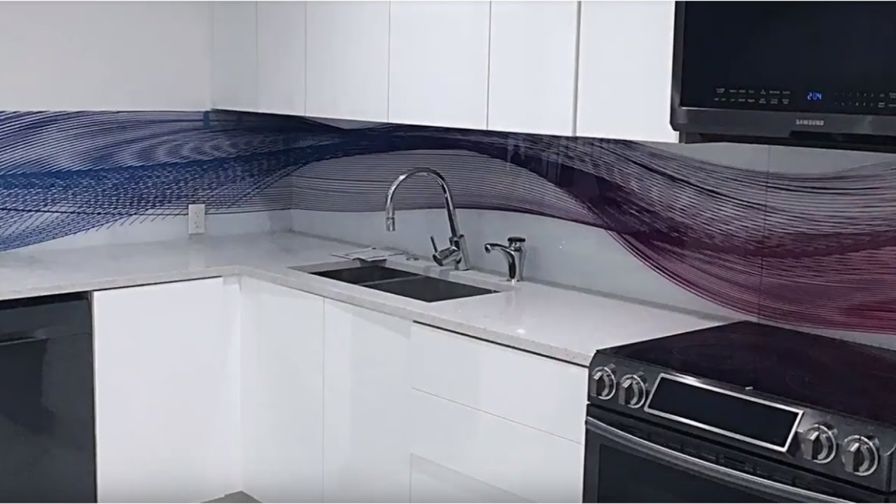 Digitally Printed Glass Backsplash - Bellissimo Colors