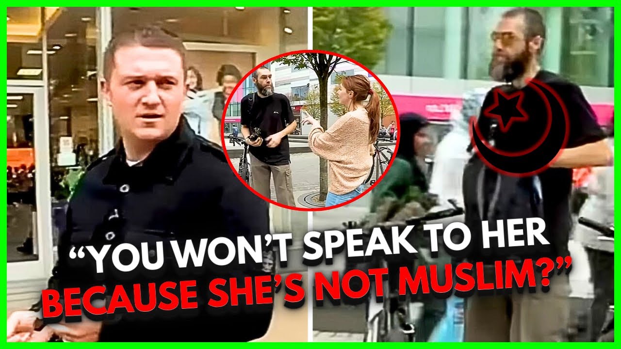 Tommy Robinson Goes To Muslim Town With White Girl, Islamists Harass & Intimidate Them!