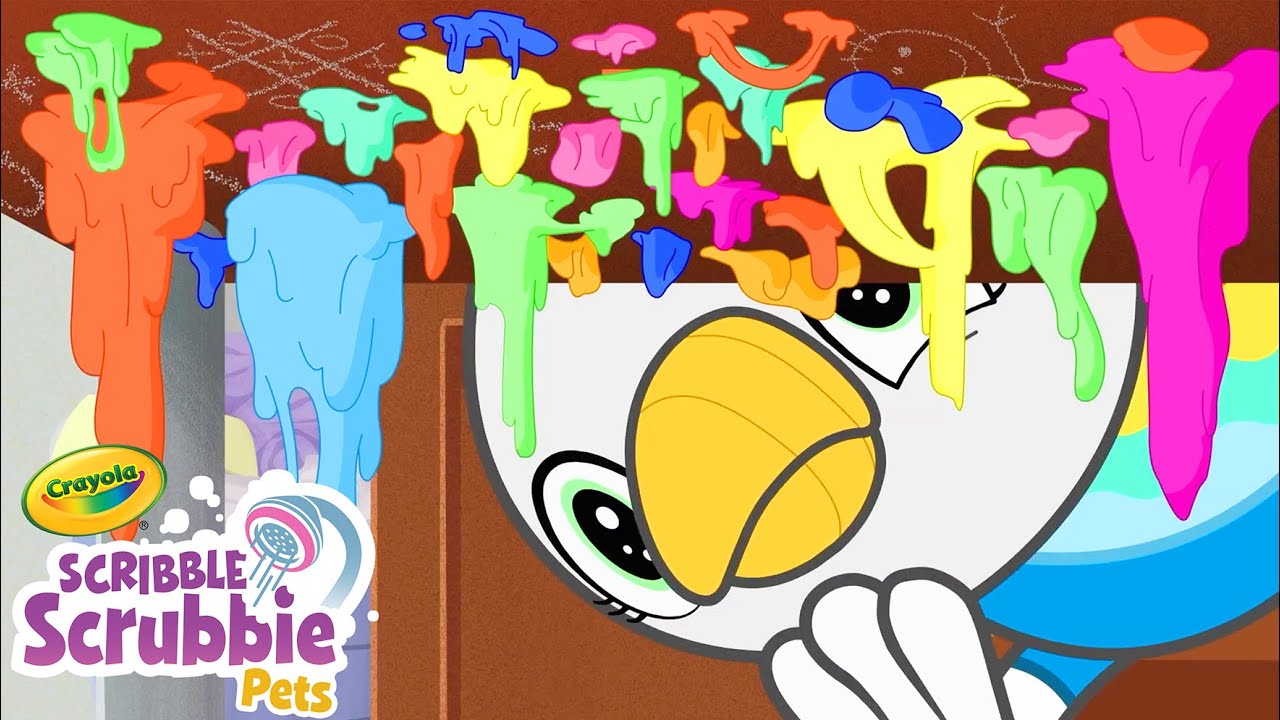 First Day of School! | Crayola Scribble Scrubbie | Funny Cartoons for Kids