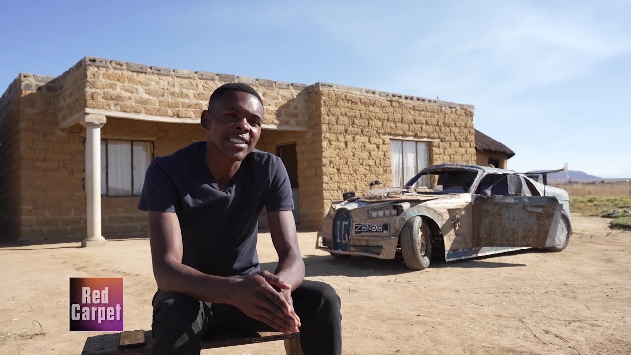 South African young inventor uses recycled materials to build car, robotics