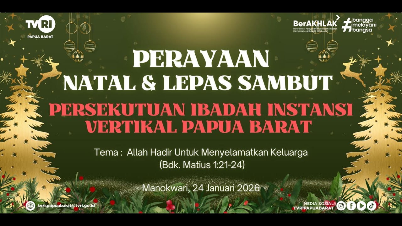 🔴 LIVE STREAMING || PERAYAAN NATAL & LEPAS SAMBUT PERSEKUTUAN IBADAH INSTANSI VERTIKAL PB