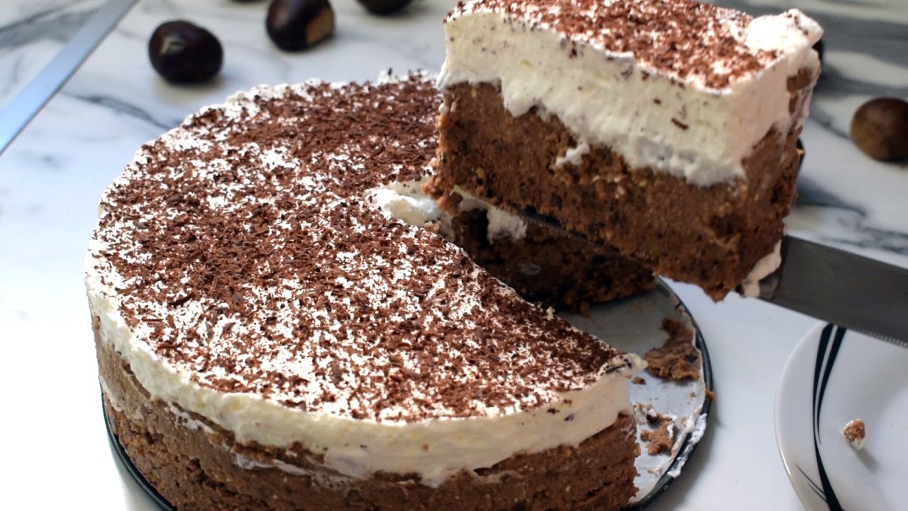 No bake chestnut cake