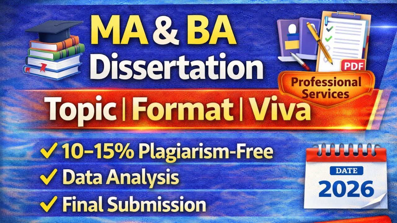 MA & BA Dissertation Writing Services | Topic, Format, Viva & Submission Guide | Step-by-Step