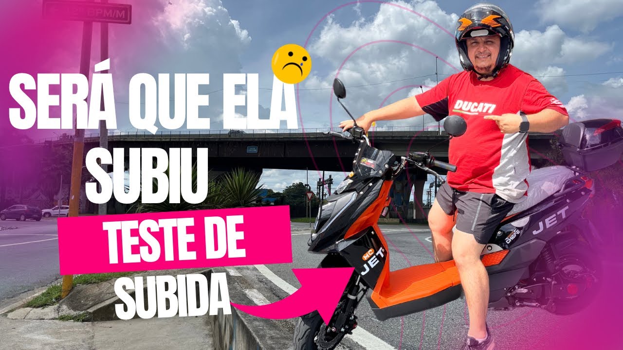 Teste de Subida com garupa Jet Elétrica 1000w da Moto Chefe 🚀⚡️