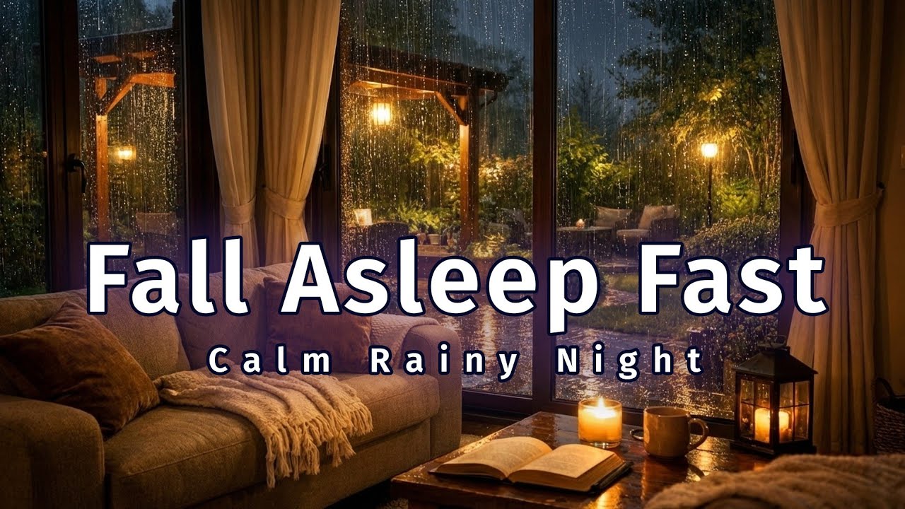Soft Rain at Night | Cozy Relaxing Ambience  | 6 Hours