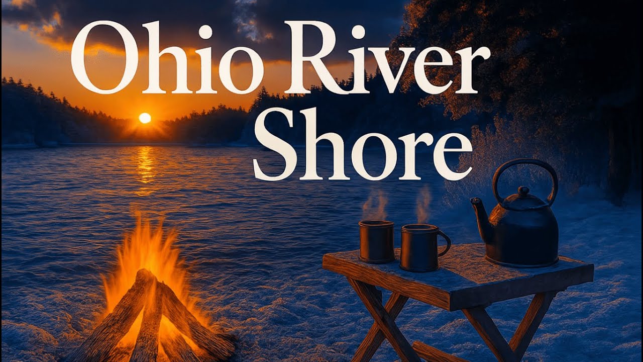 Fall Asleep in 3 Minutes: Ohio River Shore Campfire (Cure for Insomnia)[4K ASMR]