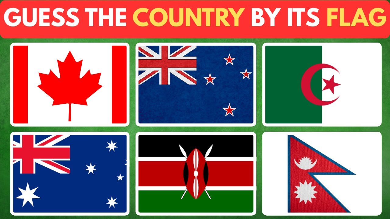 Can you guess them all? | 50 countries Flag Quiz 🚩 | #GeographyQuiz #FlagQuiz #GuessTheCountry