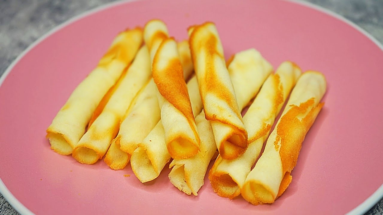 Wafer Rolls Recipe | Cigarette Cookies Recipe | Cigarette Russes | Yummy Wafer Rolls Cookies