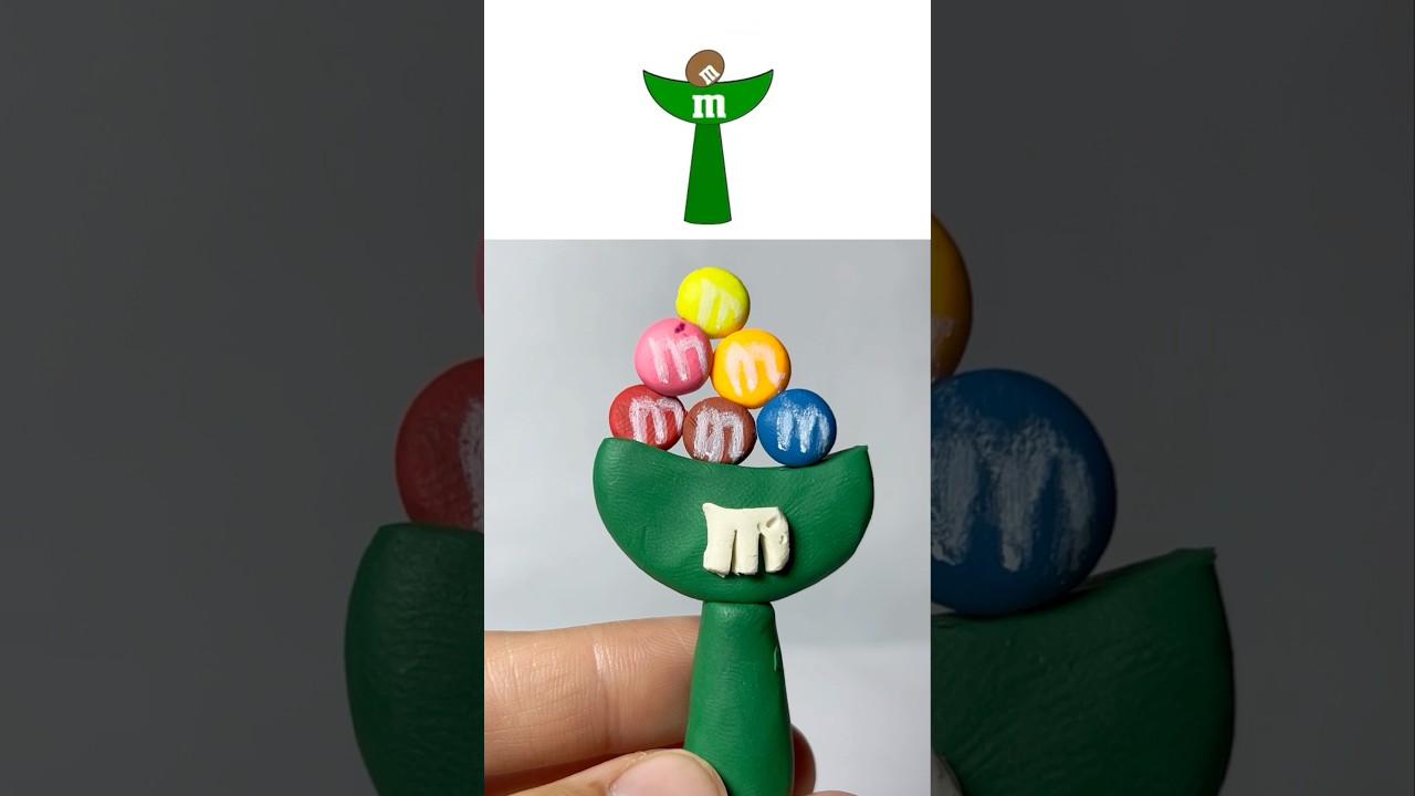 Making Sprunki OC M&M&rsquo;S Green #sprunki #incredibox #clay #incrediboxsprunki #polymerclay