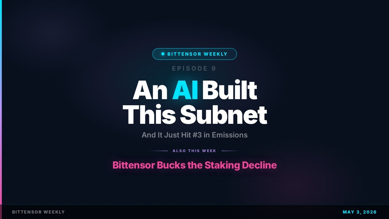 An AI Just Built a Top-3 Bittensor Subnet | Bittensor Weekly Ep. 9