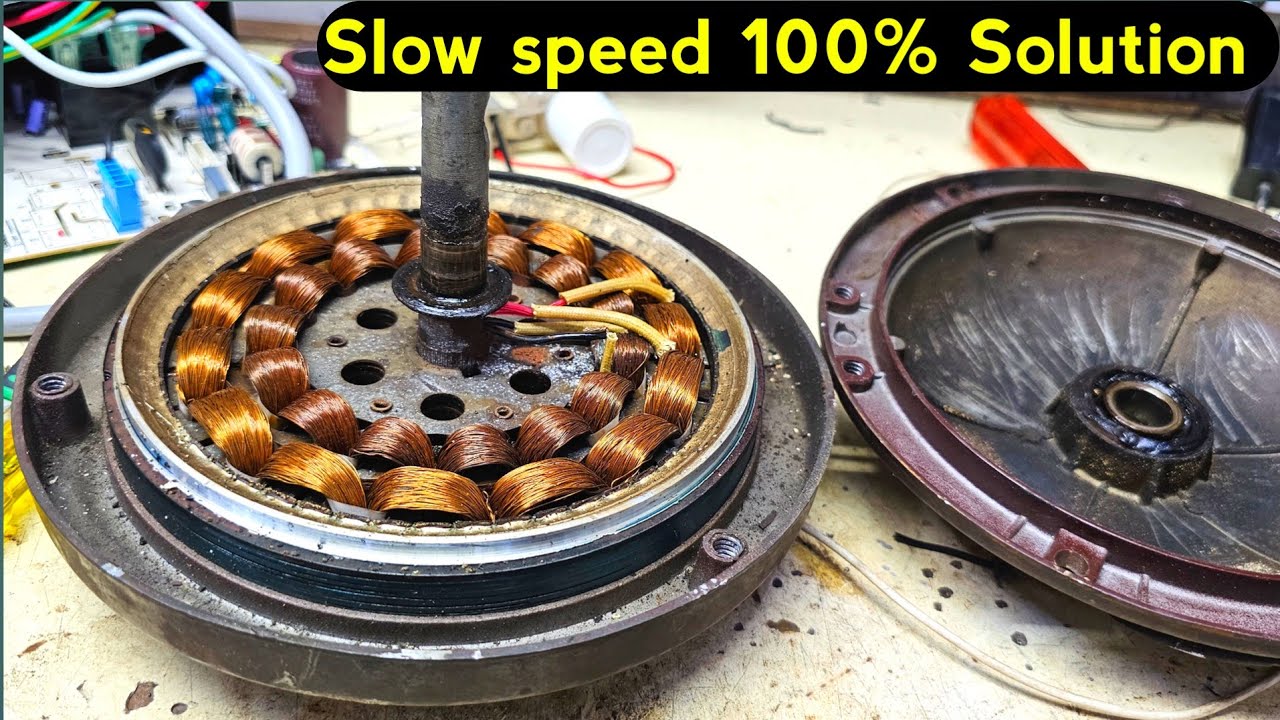 Ceiling fan slow speed problem Solution real working | Coil Over heating problem
