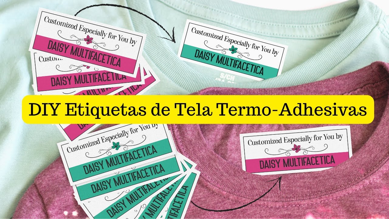 Como Hacer Etiquetas de Tela Termoadhesiva para Ropa o Playeras Personalizadas | Sublimación
