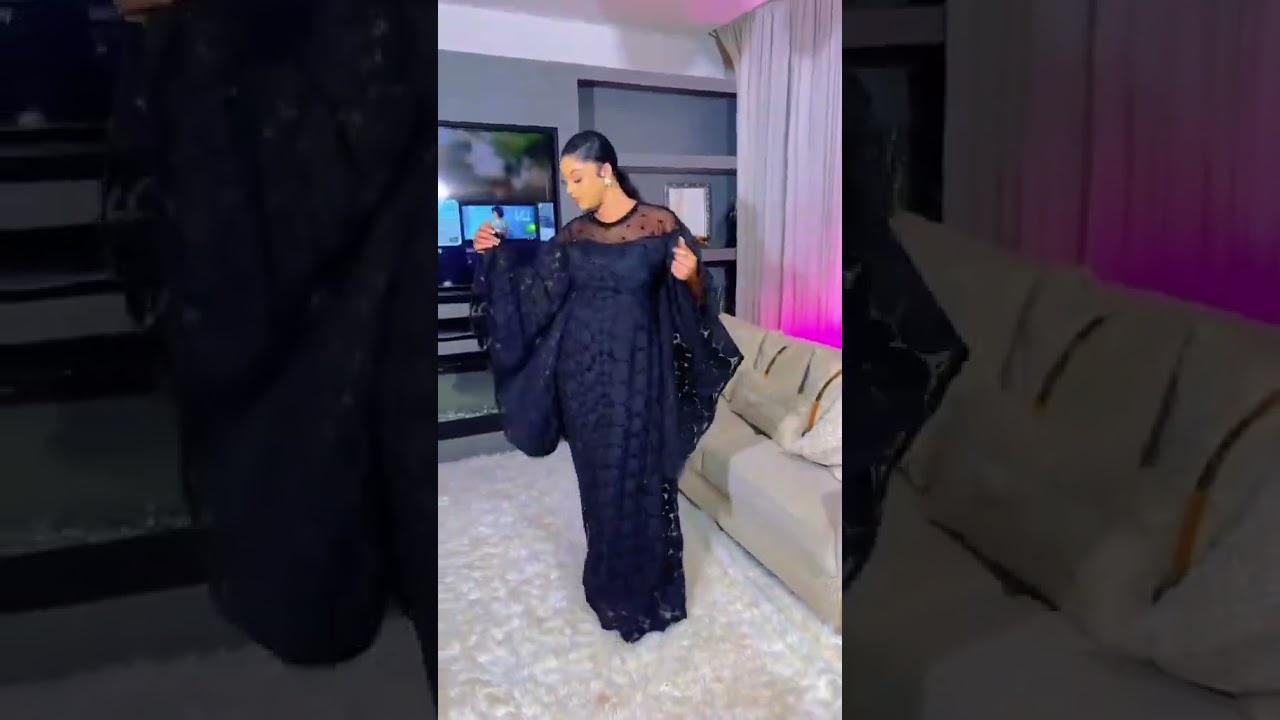 Sublime mod&egrave;le en tunique noire incroyable avec les petits d&eacute;tails #fashion