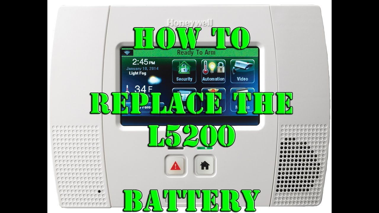 Honeywell Lynx Touch L5200 how to replace the Panel Battery