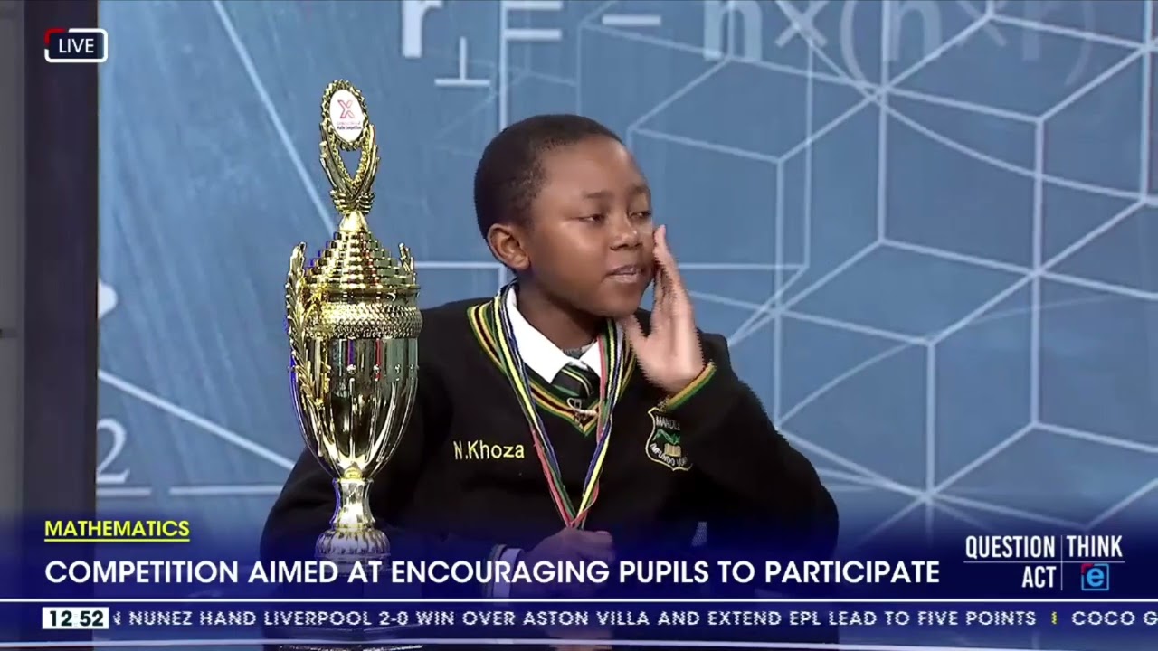Gibela Wesolve4x Maths Competition Champion Interview on eNCA l 10 November 2024