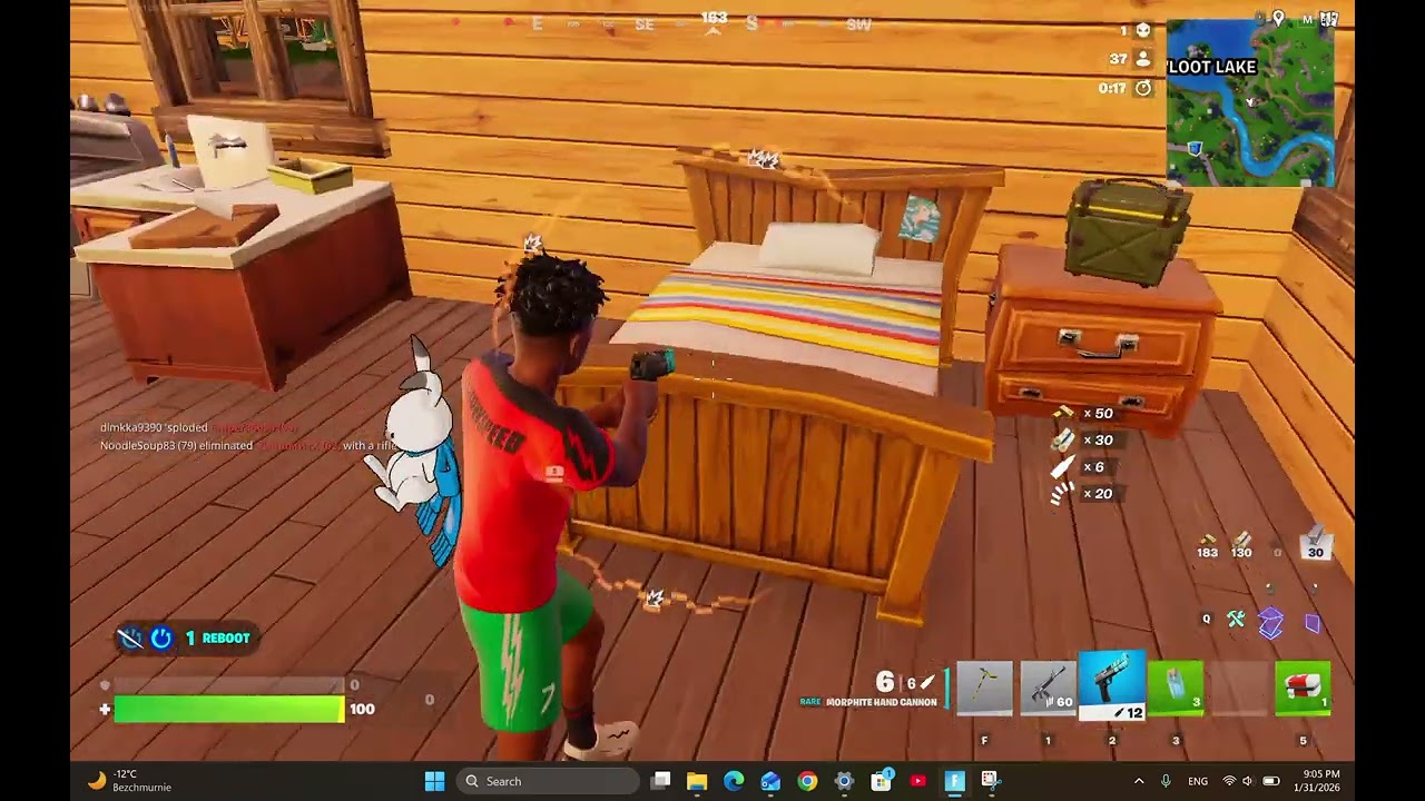 playing fortnite