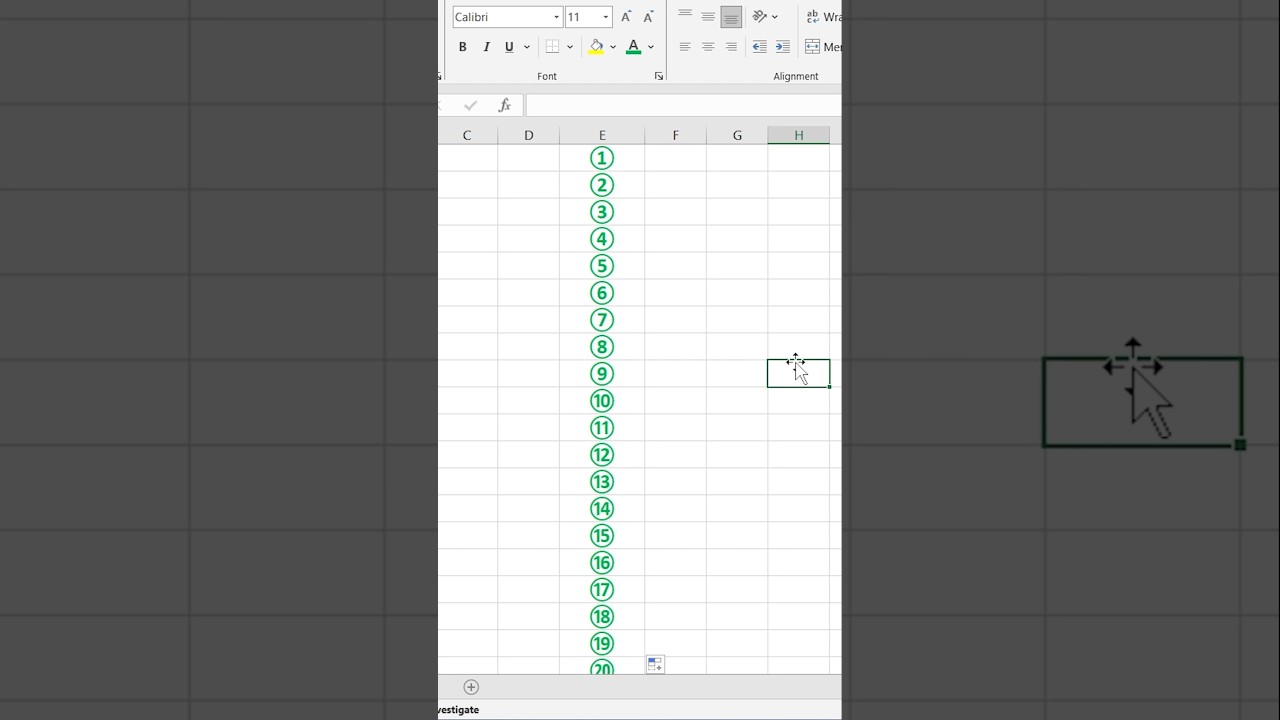 Circle Numbers in Excel #excel #exceltricks #exceltips #asmr