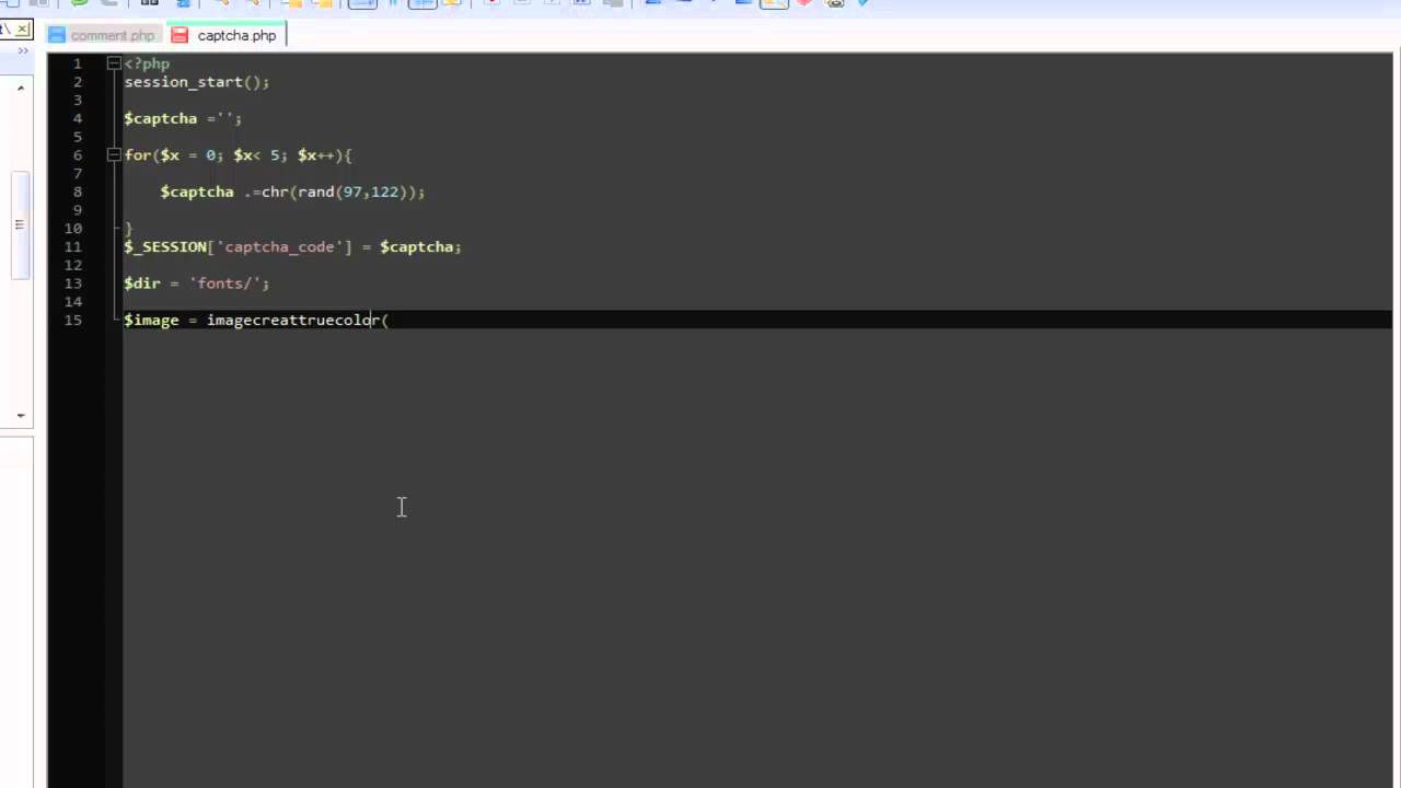 PHP Captcha Sytem.