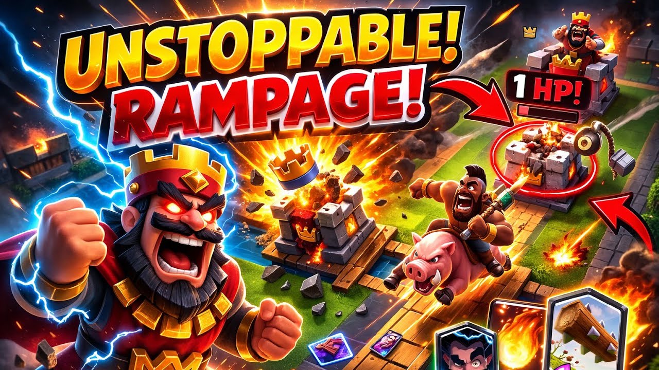 THIS DECK SHOULD BE ILLEGAL 😈 (Clash Royale Rampage)