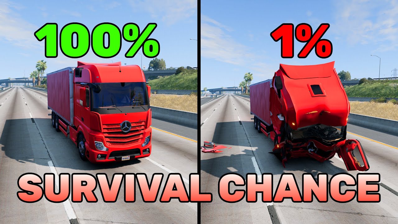 BeamNG.drive Realistic Crashes #44 | Epic Survival Chance Test