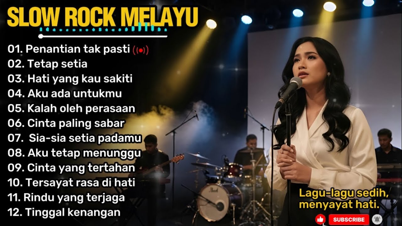 SLOW ROCK MELAYU PALING SEDIH 😭 | Teman saat santai, kerja dan perjalanan 🎶 | Penantian tak pasti 💔