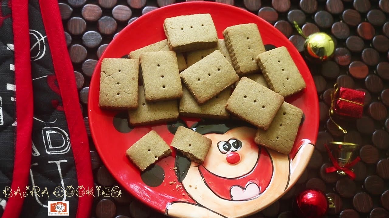 Pearl millet flour shortbread cookies recipe | Kambu cookies | Bajra cookies