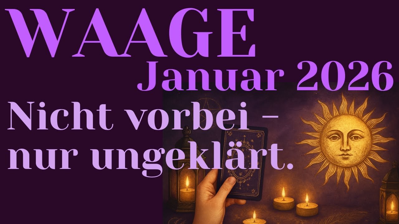 ♎Waage JANUAR 2026❤️⭐️Wenn Blockaden fallen und Liebe Zeit braucht.