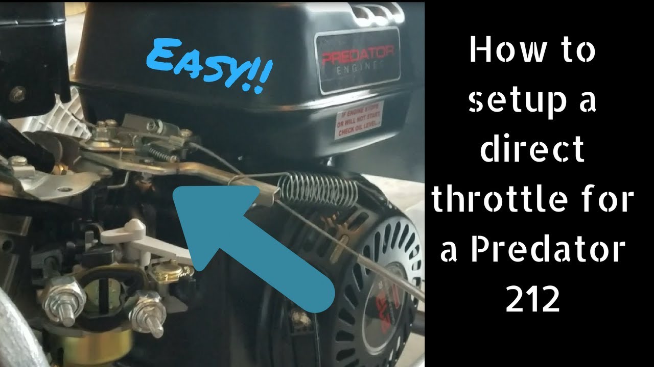 Как настроить прямое управление дроссельной заслонкой для Predator 212