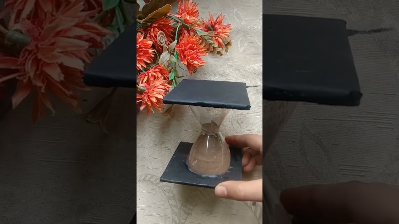 how to make a Sand clock ⏳| make hourglass with plastic bottle #shorts #sandclock #diy #craft