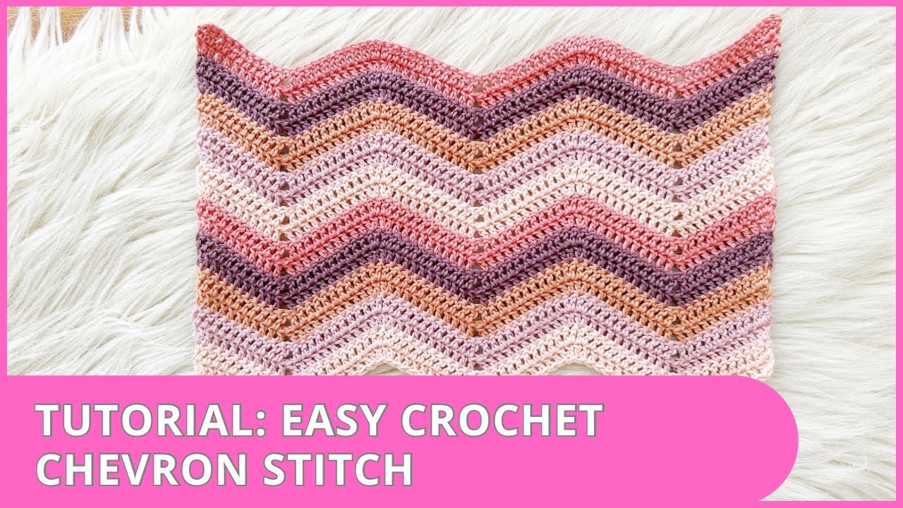 How to Crochet // Simple Chevron Stitch // Beginner Crochet Blanket