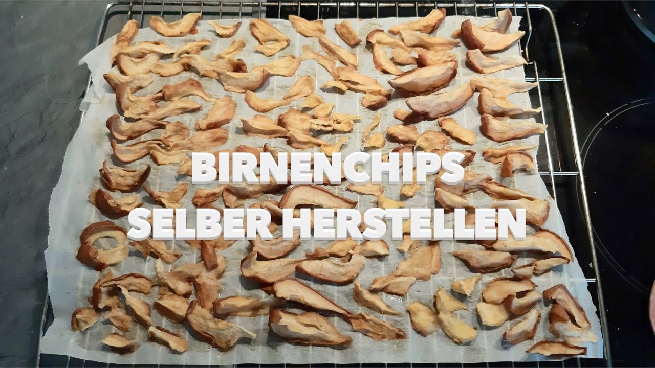 Birnen trocknen - Birnenchips herstellen - getrocknete Birnen - DIY
