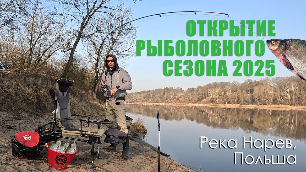 💥 Фидер рвёт! Начало рыболовного сезона в Польше 2025! / Фидерная рыбалка / Ловим весеннюю плотву