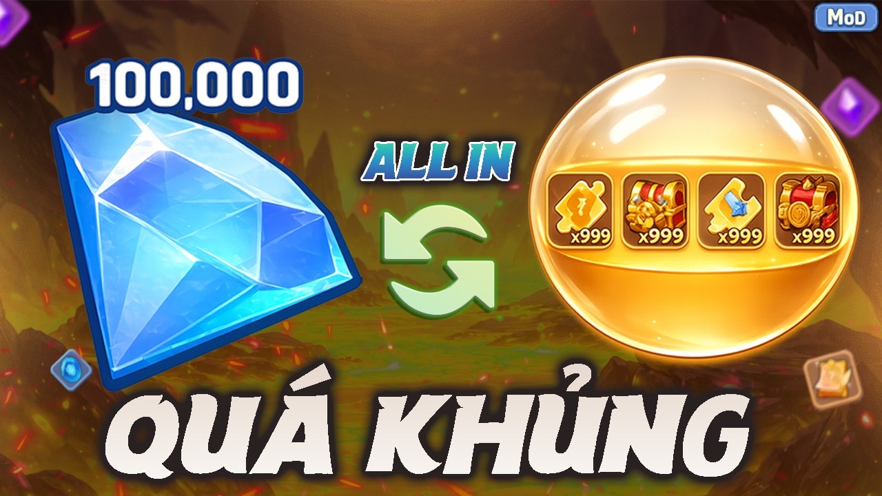 Hành Trình #8 : Tiêu 100K Kim Cương Update FULL Vũ Khí Độc Quyền! - Top Heroes