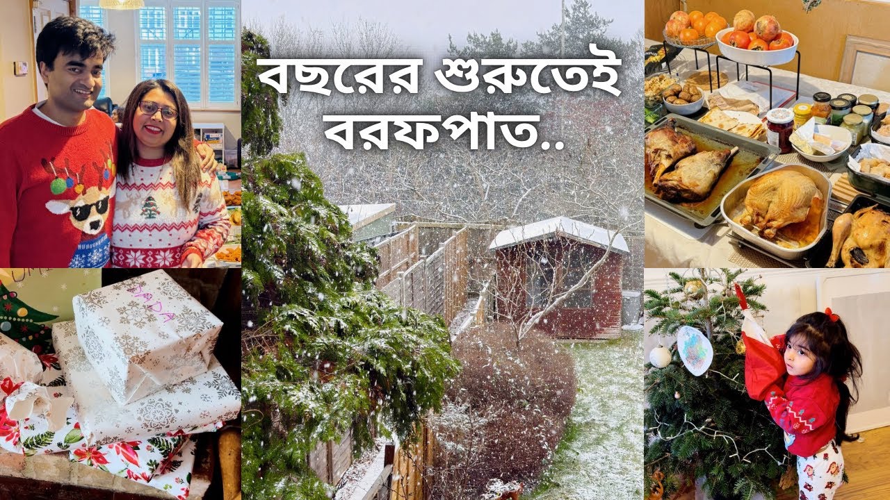 নতুন বছরে নতুন বাড়ির বাইরে বরফে ঢাকা স্বর্গ.. Christmas কেমন কাটল