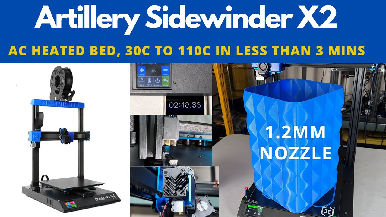 Artillery Sidewinder X2: AC heated bed, Volcano hotend, best large-scale 3D printer under $400