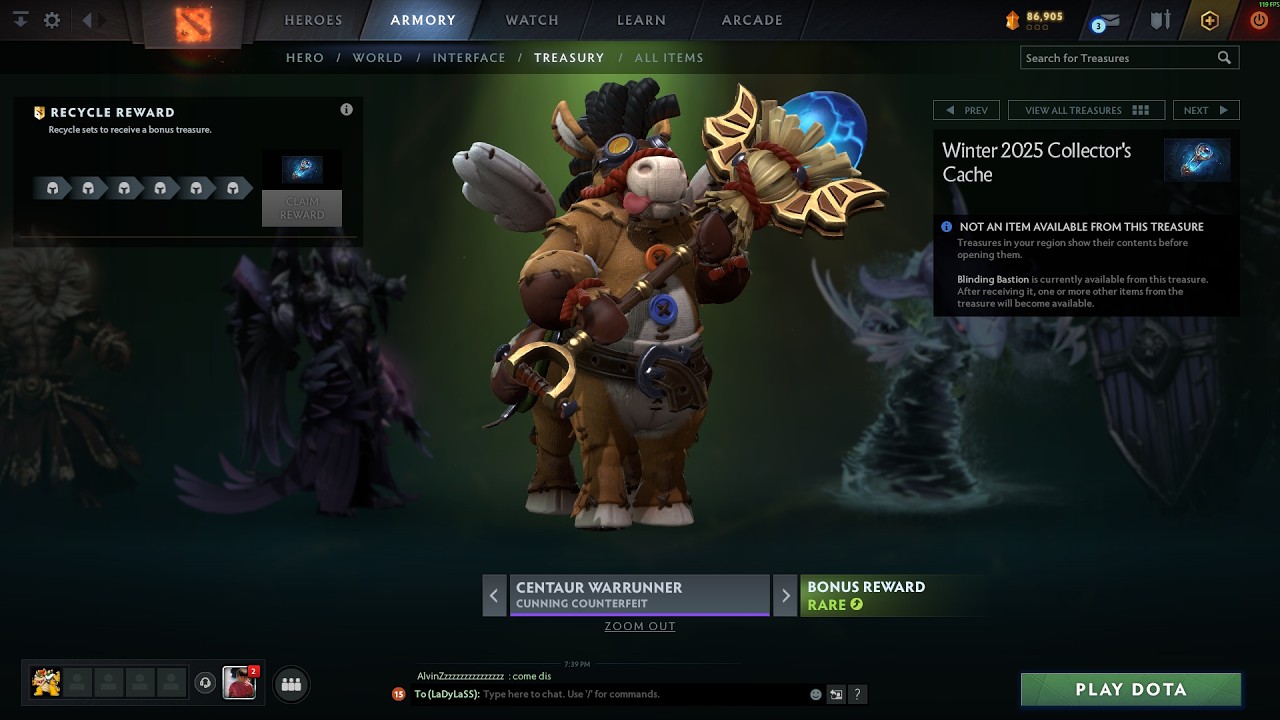 Предварительный обзор коллекционного сундука Dota 2 Winter 2025.